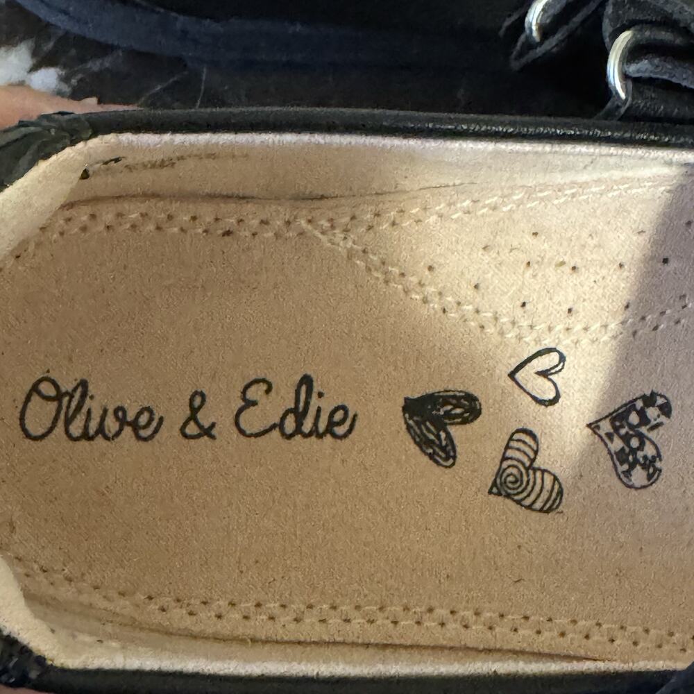 Olive & Edie Francis Mary Jane Flat Shoes‎ Kids Size 3 Black - Picture 4 of 6